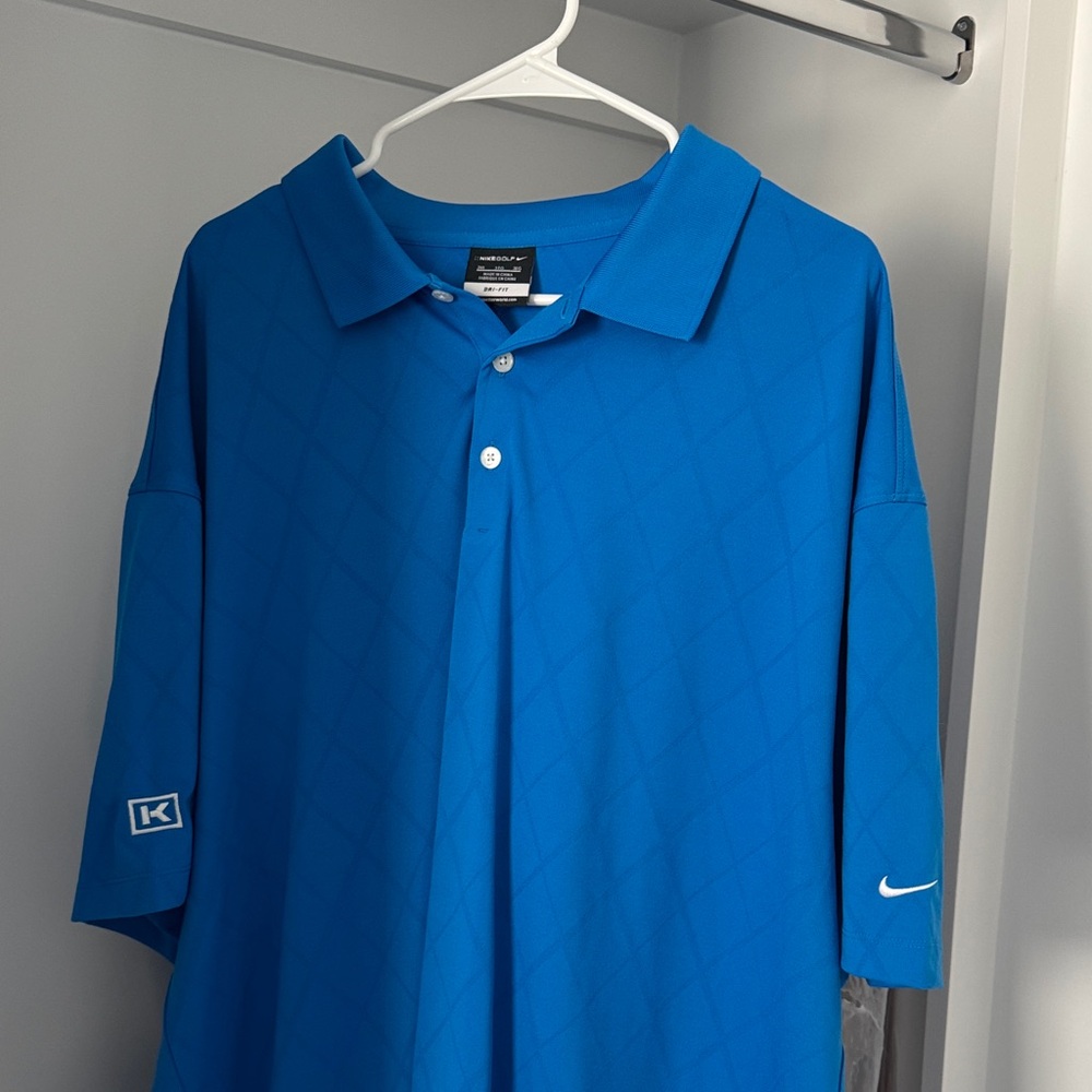 Nike Men's Vibrant Blue Polo Shirt